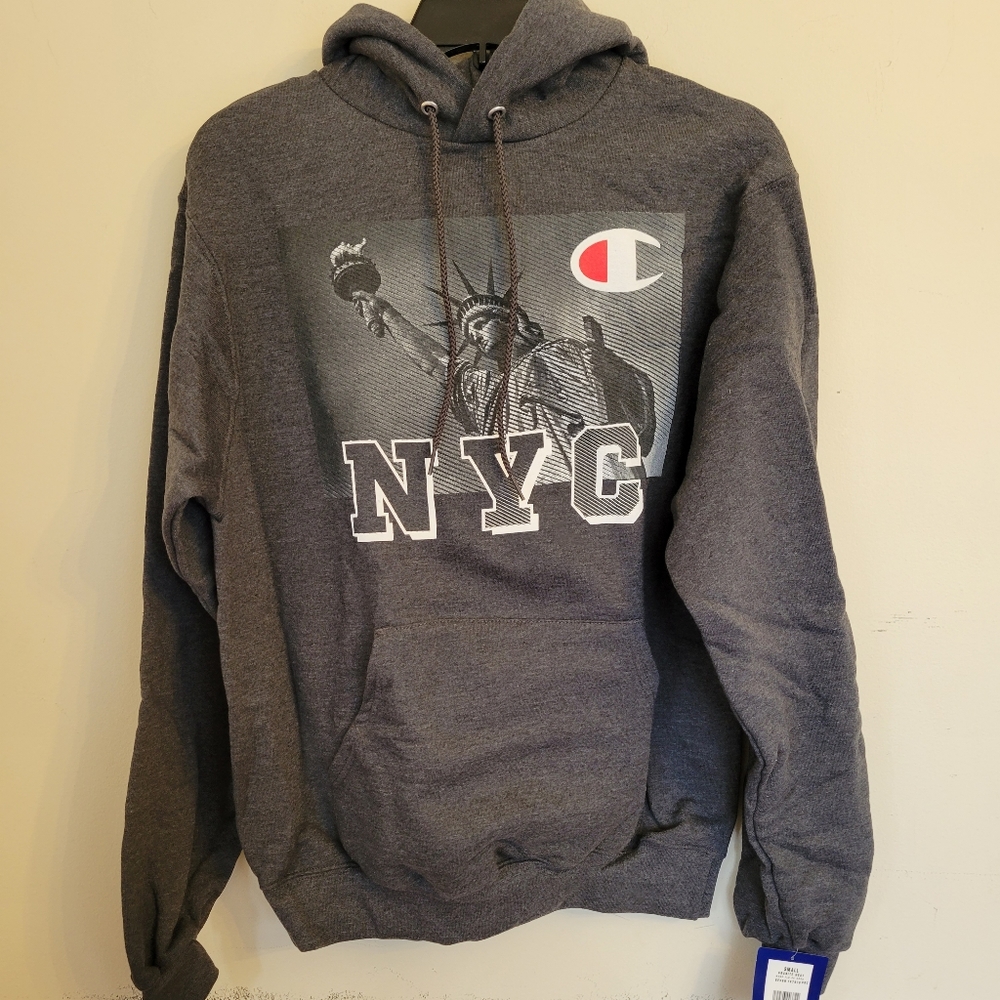 CHAMPION hoodie sweatshirt NWT size small GREY RARE